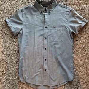 RVCA Light Gray Casual Button Down Shirt